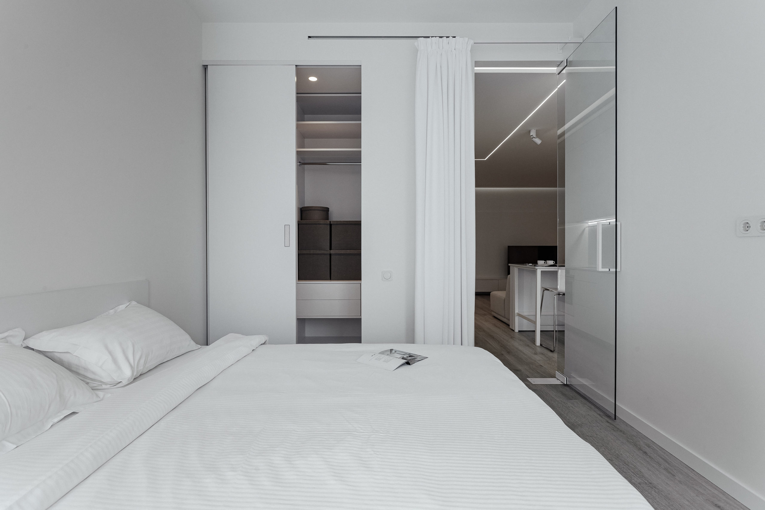 Two-bedroom apartment with a city view
