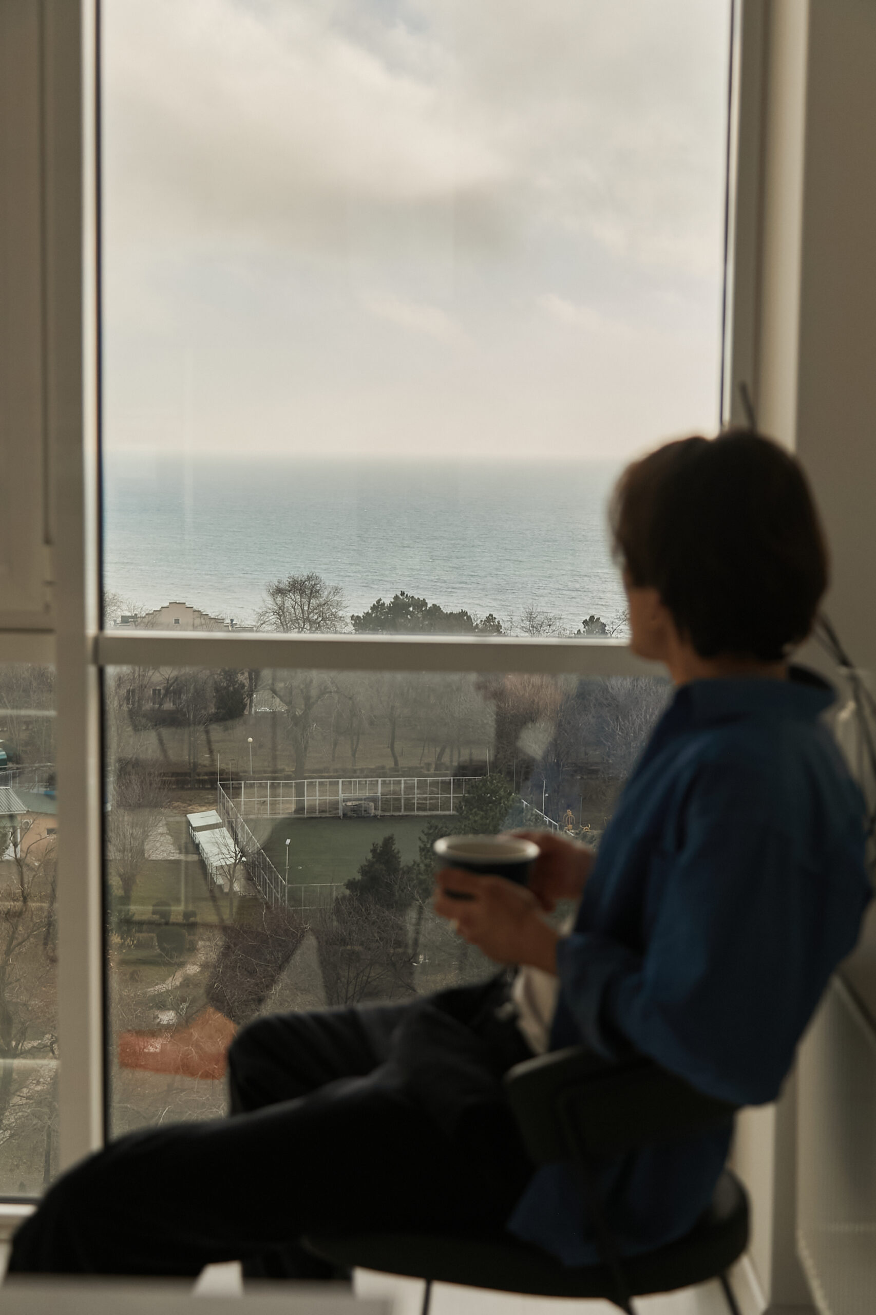 Studio with a panoramic sea view