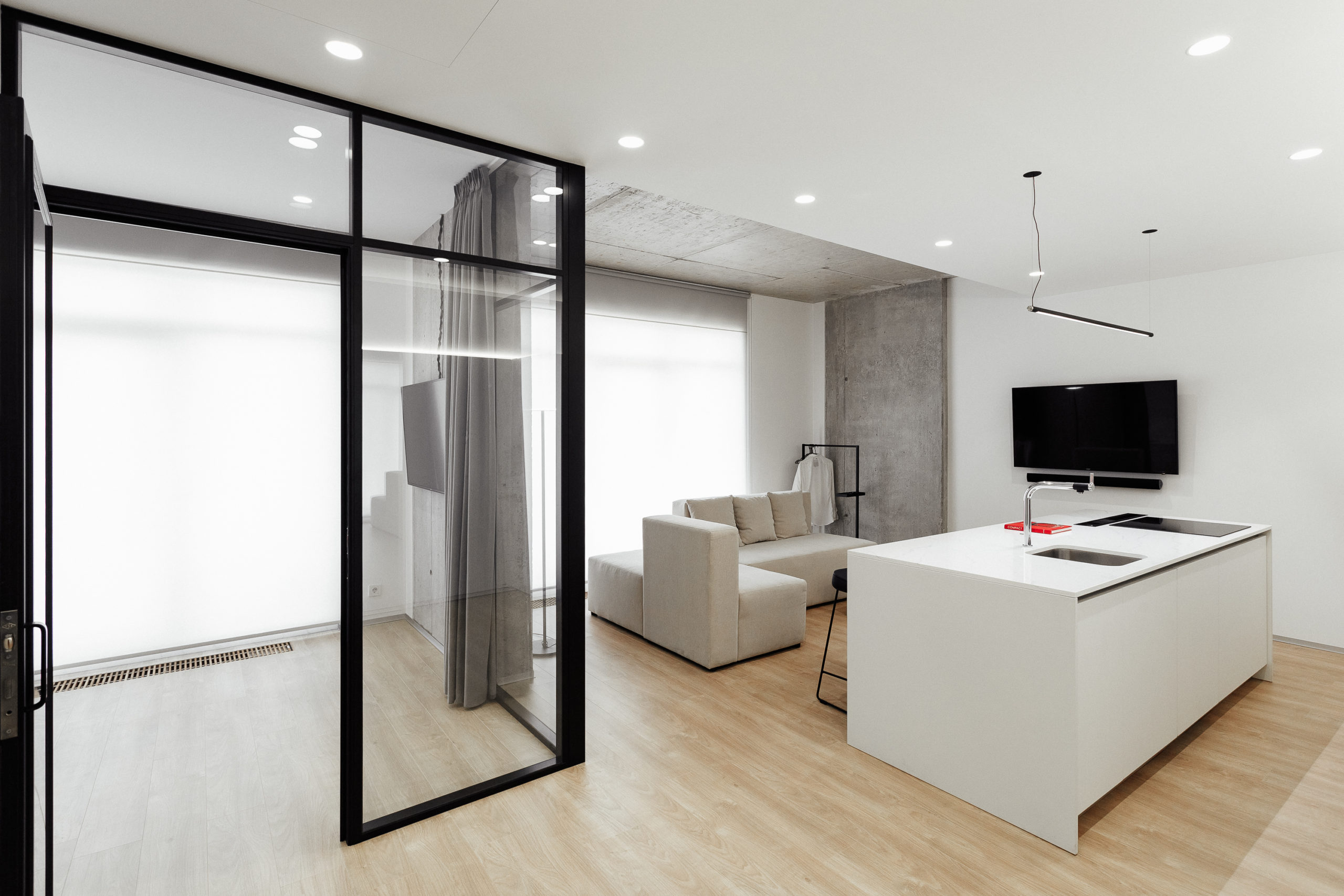 One-bedroom apartment with a panoramic sea view and a balcony