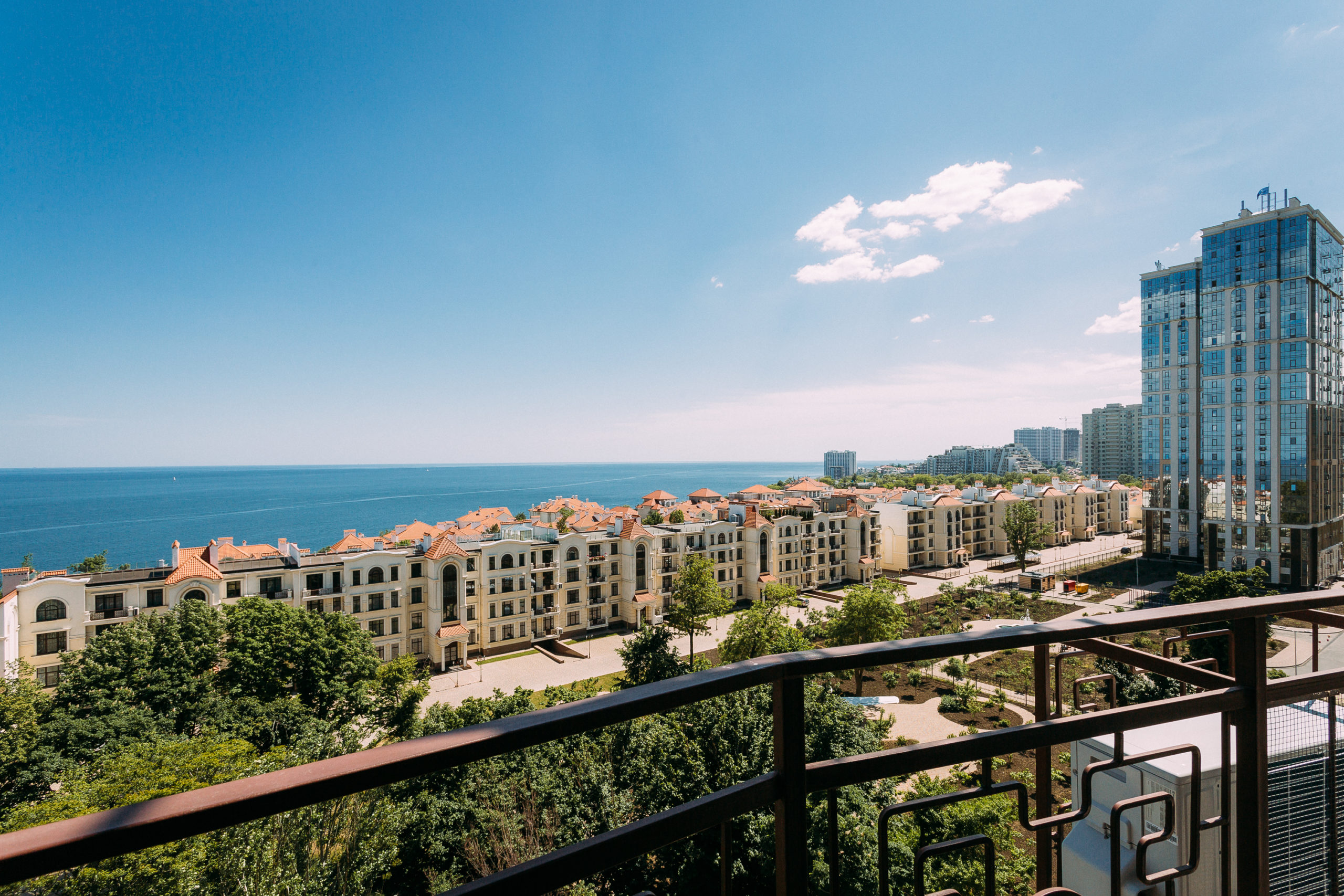 One-bedroom apartment with a panoramic sea view and a balcony