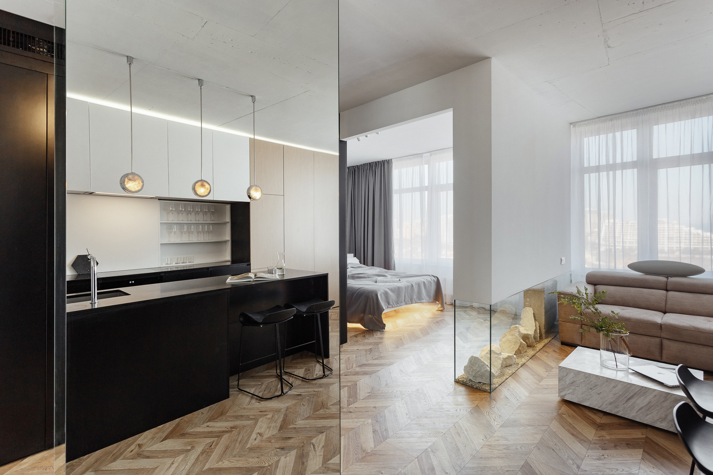 Studio with a sea view