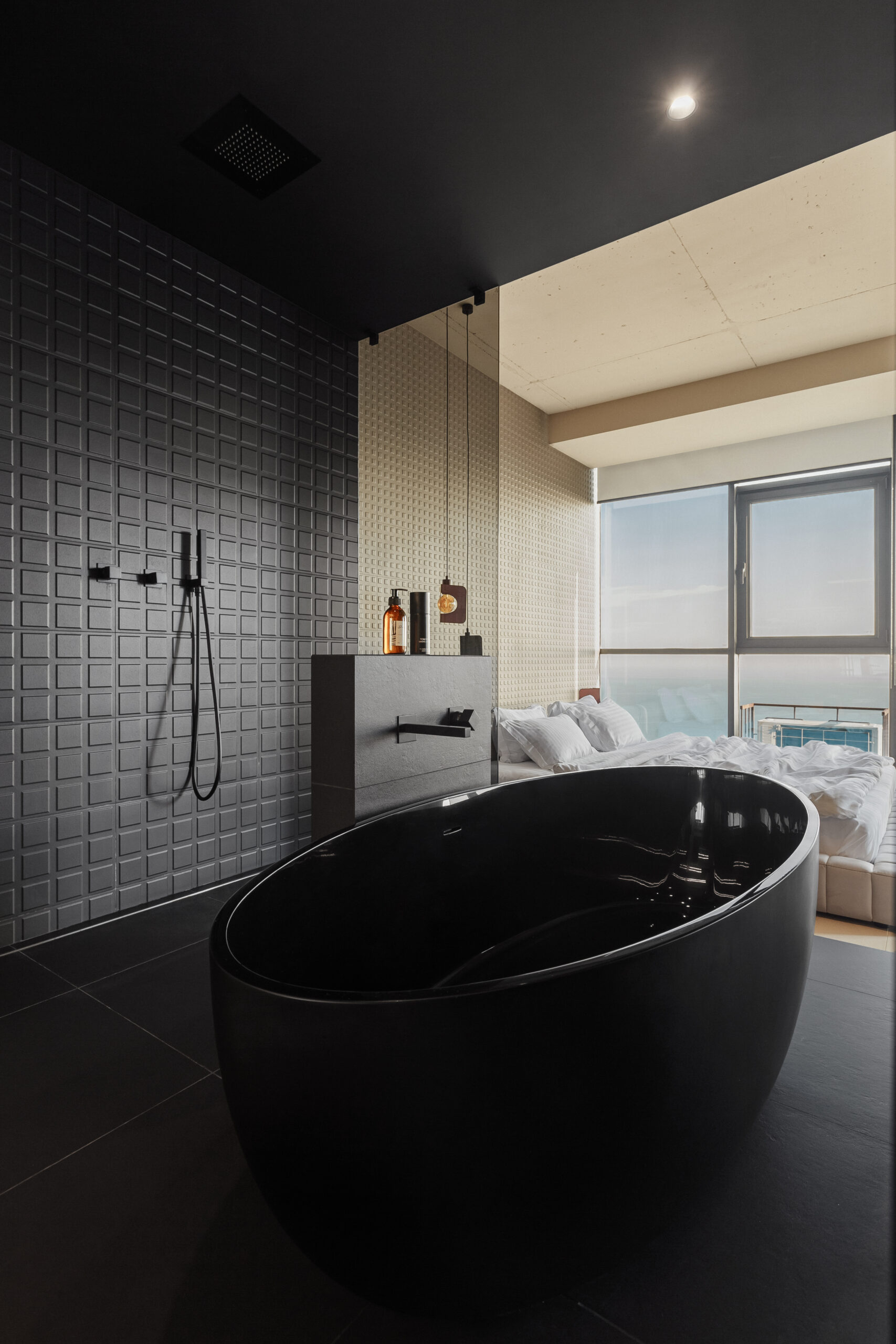 Studio with a panoramic sea view